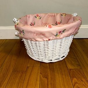 Personalized “Emma” white Easter basket